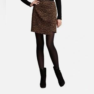 Ann Taylor Asymmetrical Leopard Print Skirt - Size 0